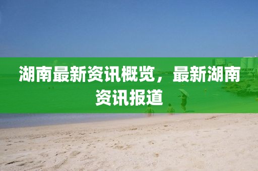 湖南省最新动态报道✨📢